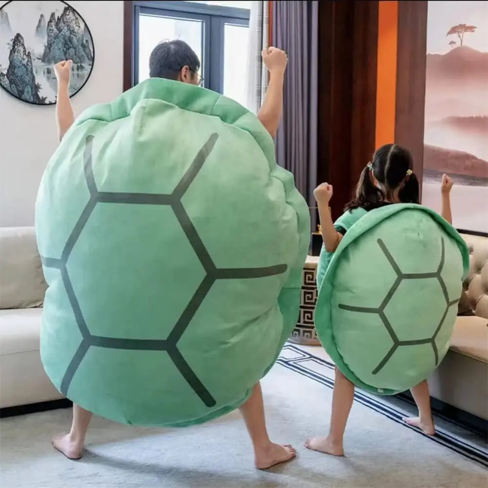 Extra Large Wearable Turtle Shell Plush Pillow Costume - Weighted Stuffed Animal for Kids and Adults, Ideal Gift for Dress-Up Fun
