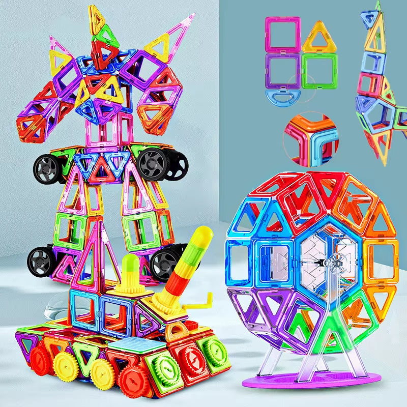 Magnetic Building Blocks Designer Set - Educational Magnet Toys for Children, Ideal Gift for Creative Play