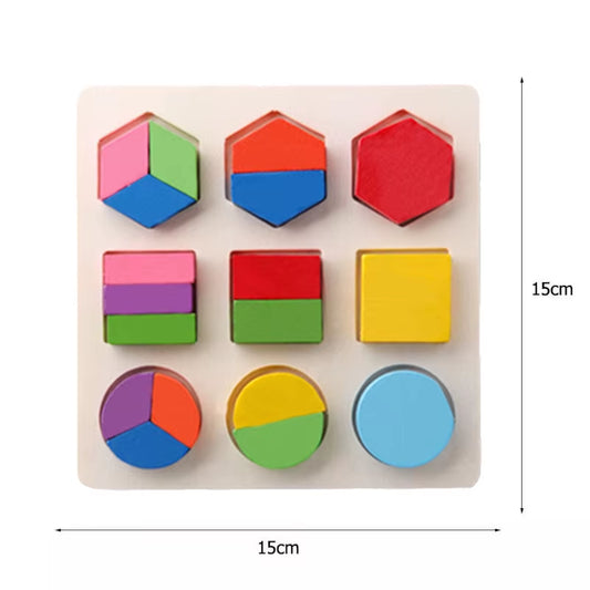 Wooden Alphabet and Number Shape Matching Puzzle Board for Early Childhood Education - 3D Educational Toy for Preschoolers