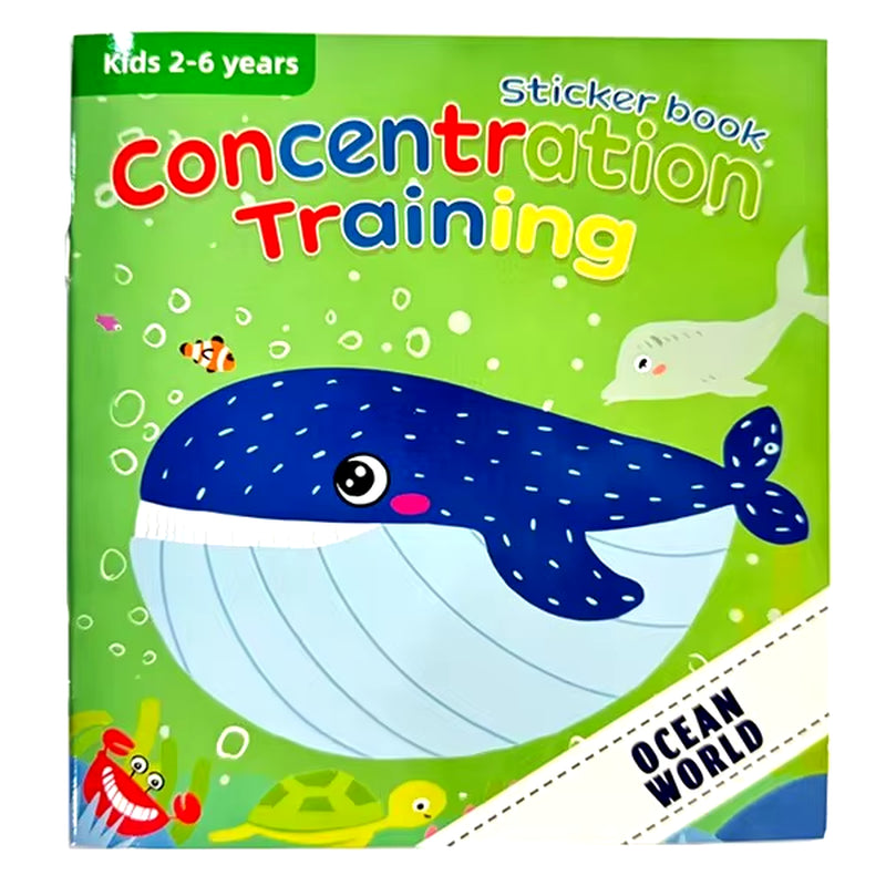 Montessori Cartoon Sticker Books for Potential Development in Children Aged 3-6 Years