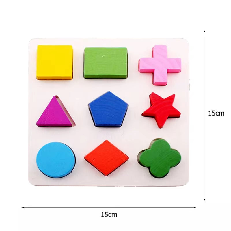 Wooden Alphabet and Number Shape Matching Puzzle Board for Early Childhood Education - 3D Educational Toy for Preschoolers