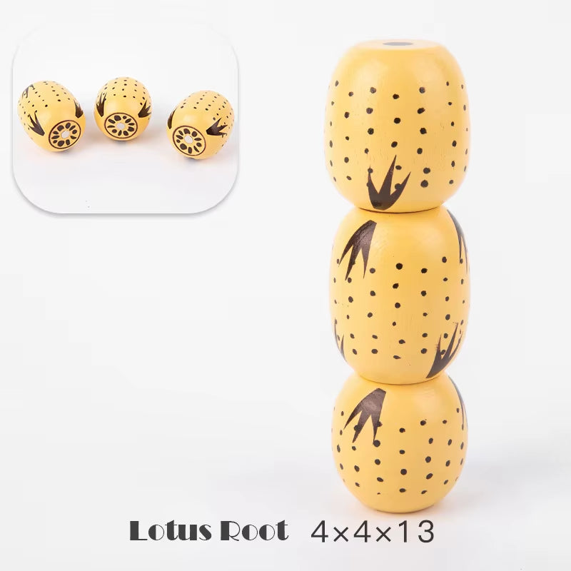 Magnetic Wooden Cutting Fruits and Vegetables Simulation Kitchen Playset - Montessori Educational Toy for Children