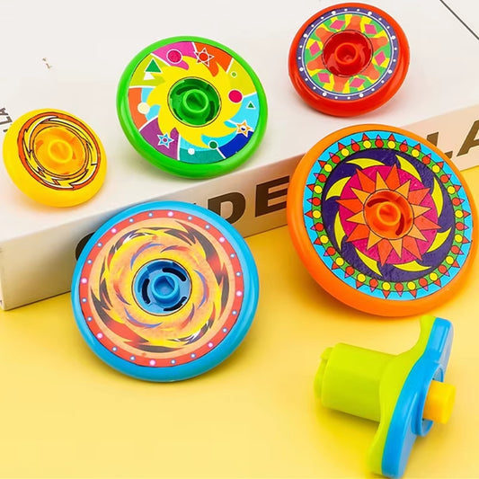 Children's Colorful Spinning Top Gyro Toy - Stacking Battle Launcher for Parties and Birthdays