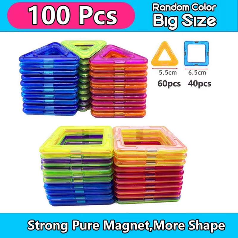 Magnetic Building Blocks Designer Set - Educational Magnet Toys for Children, Ideal Gift for Creative Play