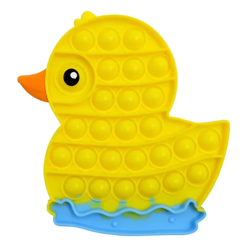 Rainbow Push Bubble Fidget Stress Relief Toy for Adults and Children - Simple Dimple Antistress Gift for Kids with Autism