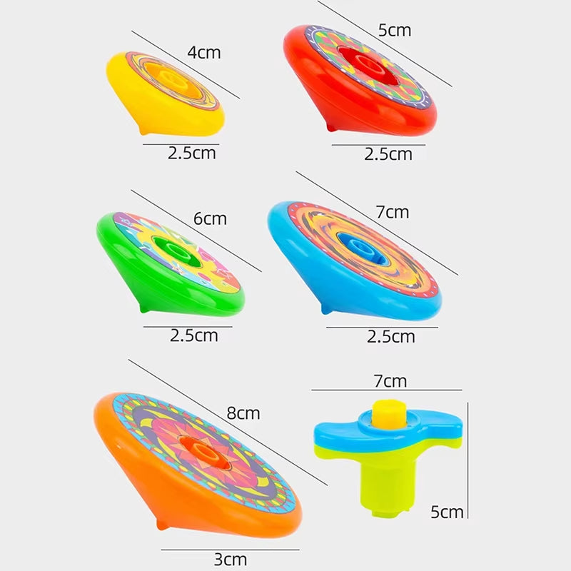 Children's Colorful Spinning Top Gyro Toy - Stacking Battle Launcher for Parties and Birthdays