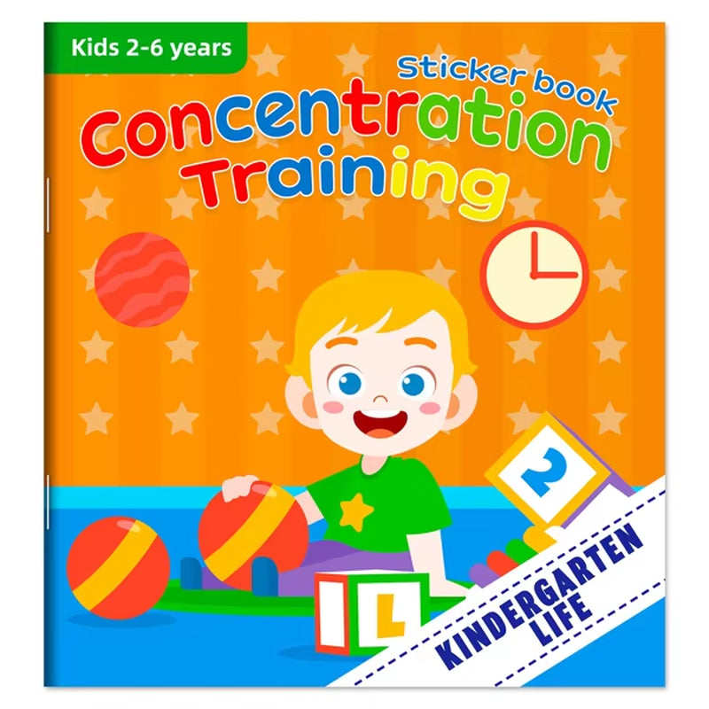 Montessori Cartoon Sticker Books for Potential Development in Children Aged 3-6 Years