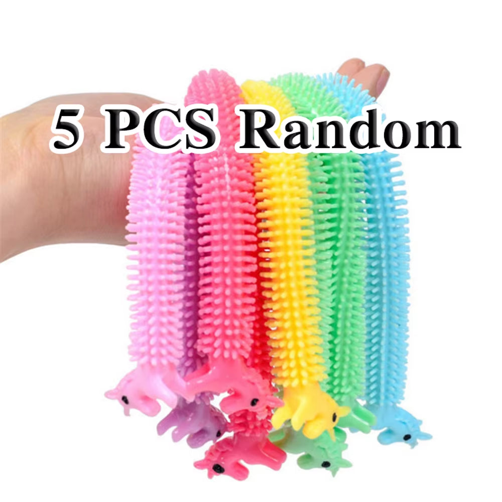 Premium Sensory Fidget Toys for Children and Adults: Innovative Squishy Shrink Tube and Pea Squeeze Toys for Autism and Anxiety Relief