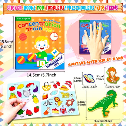 Montessori Educational Sticker Books for Children Aged 3-6: Enhancing Developmental Potential through Engaging Activities
