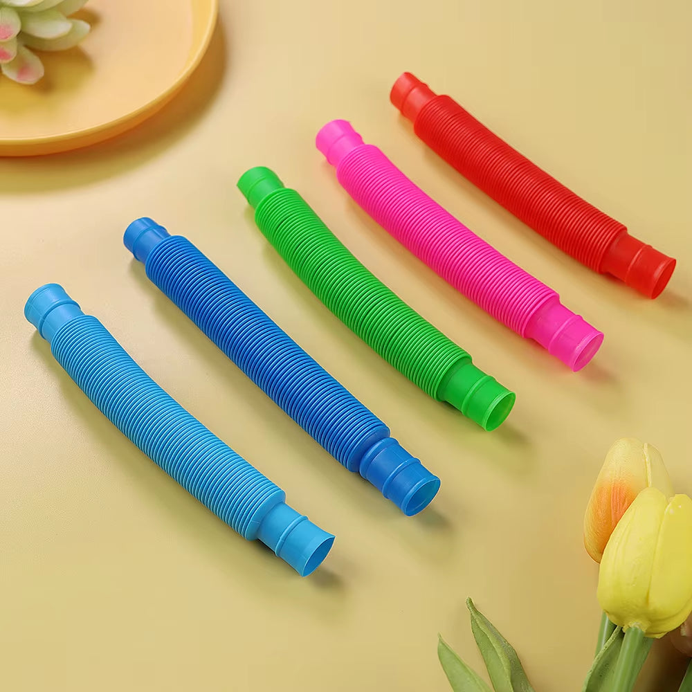 Premium Sensory Fidget Toys for Children and Adults: Innovative Squishy Shrink Tube and Pea Squeeze Toys for Autism and Anxiety Relief