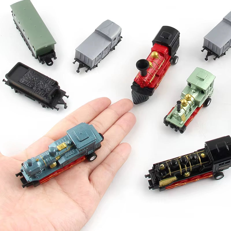 1:60 Scale Diecast Alloy Retro Steam Train Pull-Back Model Toy Set for Boys - Ideal Birthday Gift